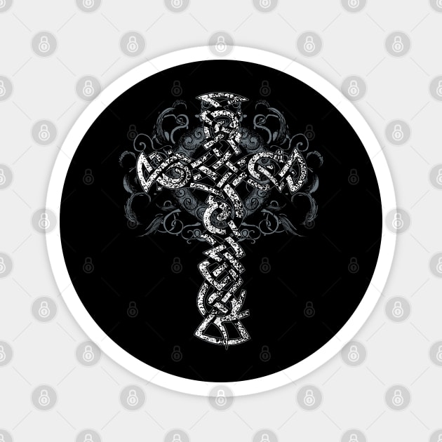 Celtic Cross 1 - Distressed Knotted Christian Cross Magnet by PacPrintwear8